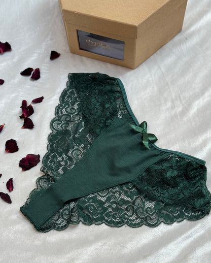 Cotton Lace Brazilian Panty