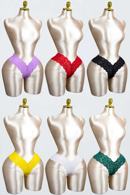 Lace Thong Panty (Pack of 6)