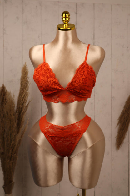 Lace Bralette and Panty Set