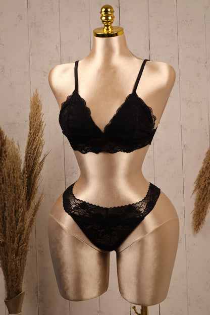 Lace Bralette and Panty Set