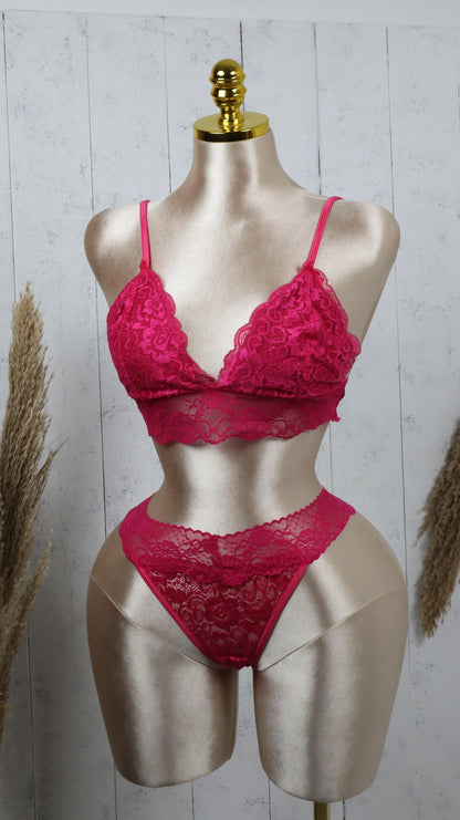 Lace Bralette and Panty Set