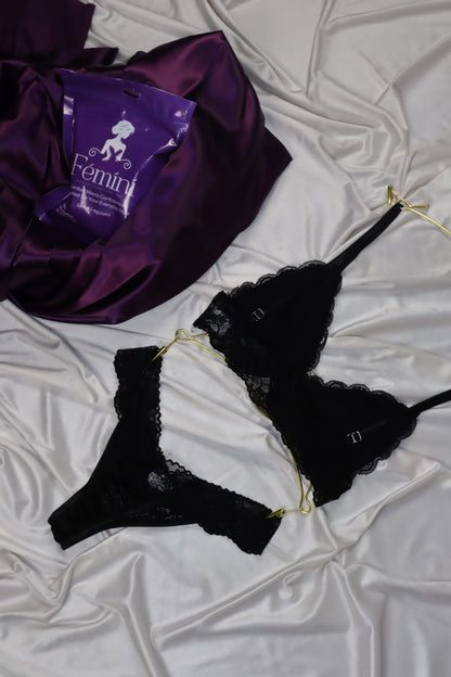 Lace Bralette and Panty Set