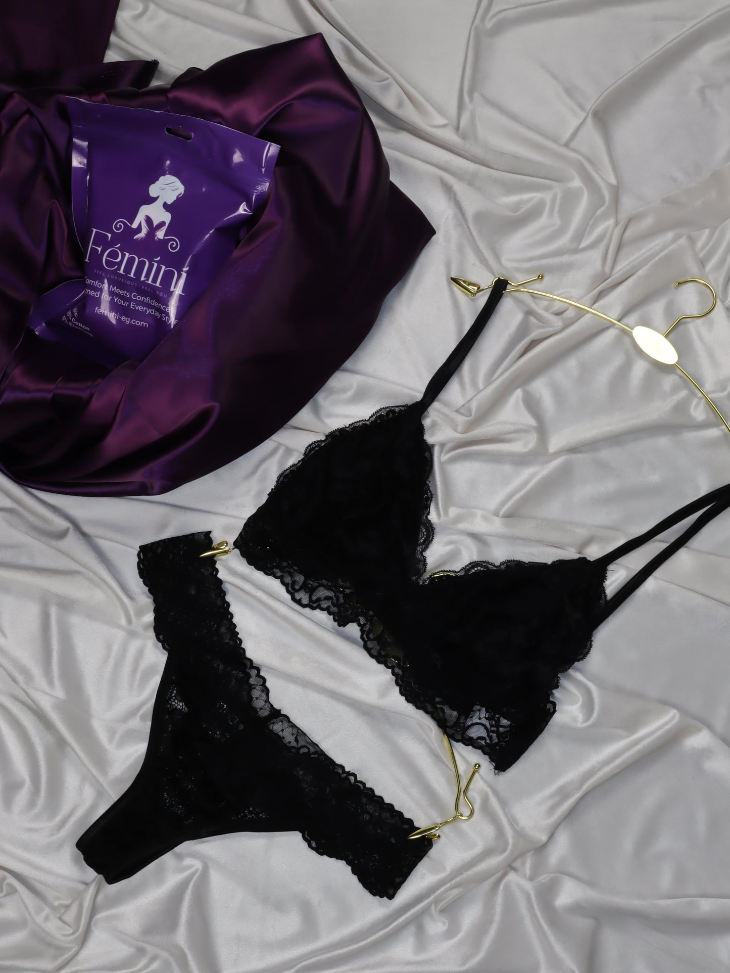 Lace Bralette and Panty Set