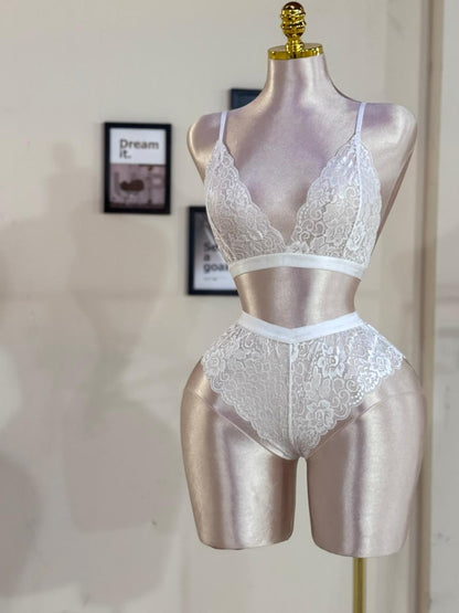 Lace Bralette and Shortie Set