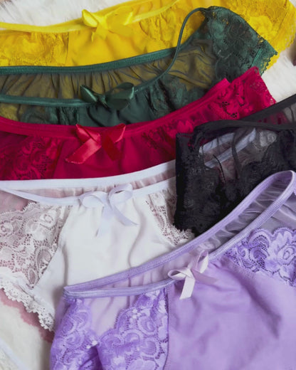 Sheer Reveal Lace Brief panty (Pack of 6)